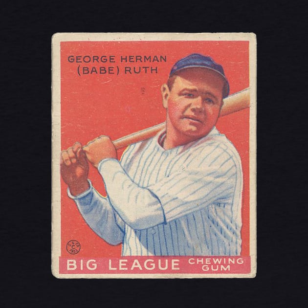 Babe Ruth 1933 Goudey (Red) Baseball Card by BlackBoxHobby